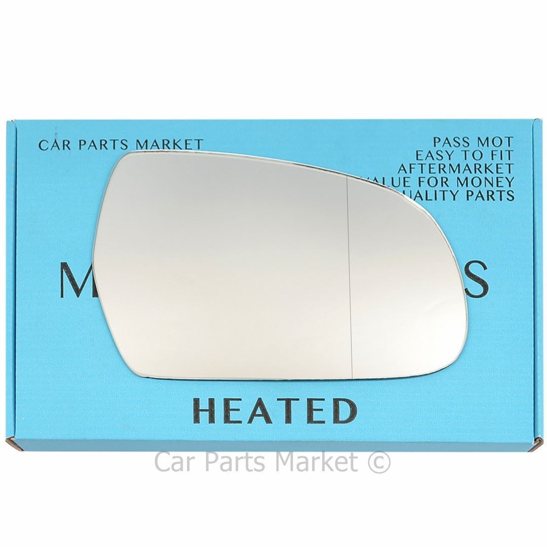 For Audi A4 2010-2015 Right Driver Side Aspheric Electric Wing Mirror Glass