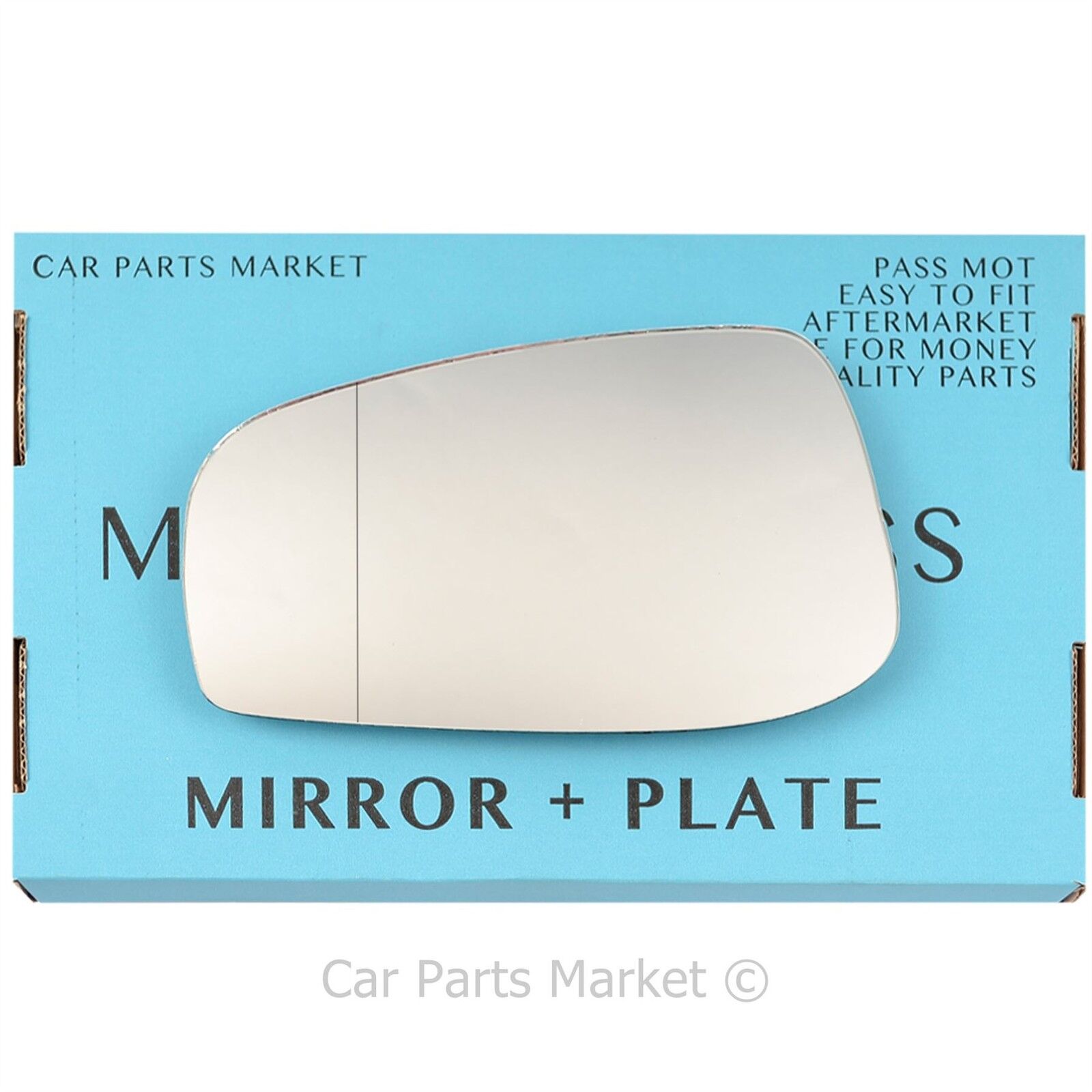 Left Passenger Side Wide Angle Wing Door Mirror Glass For Volvo v70 03-06 +Plate