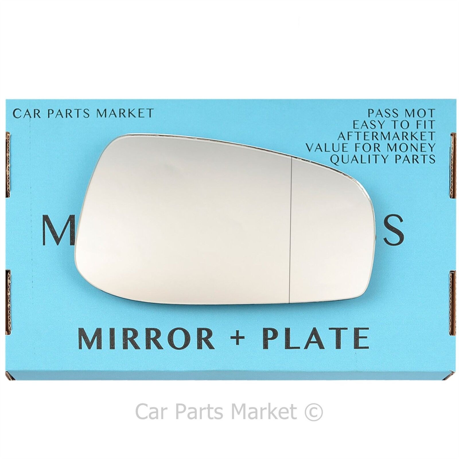 Right Driver Side Wide Angle Wing Door Mirror Glass For Volvo v70 2003-06 +Plate