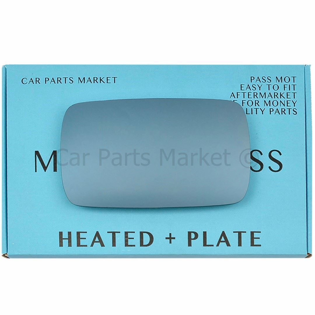 Left Side Blue Flat Wing Mirror Glass For BMW 3 series 1982-2000 Heated +Plate