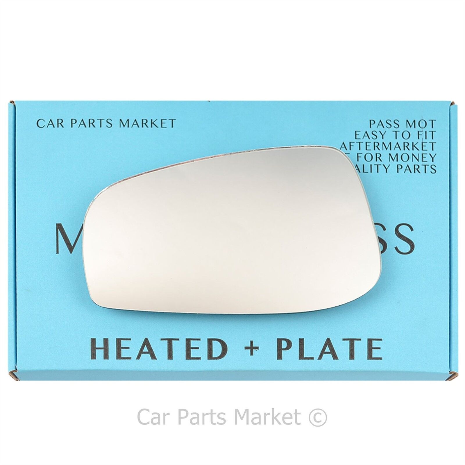 Left Passenger Side Wing Mirror Glass For Volvo v70 2003-06 Heated +Plate