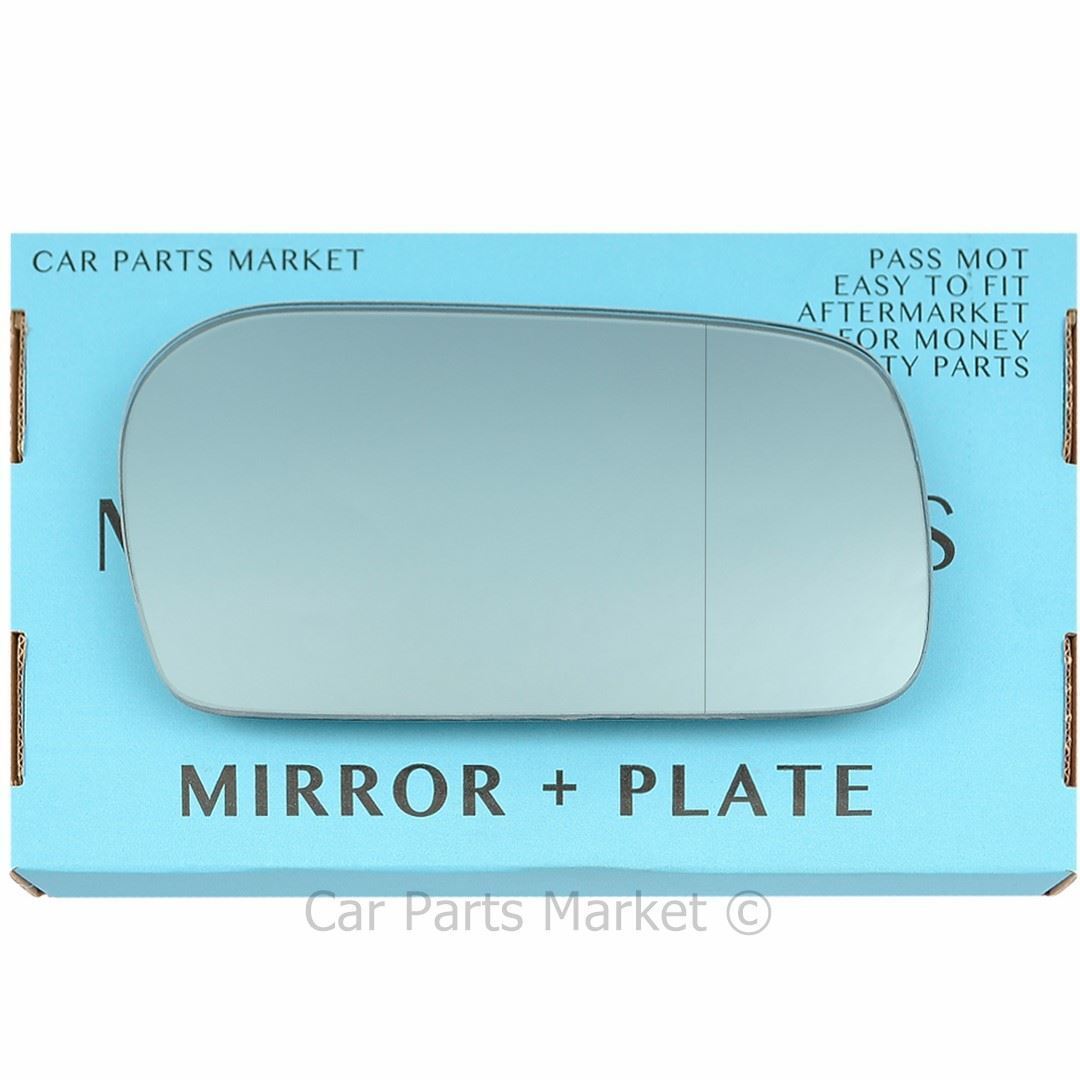 For Audi 100 91-94 Right Driver Side blue Wide Angle Wing Mirror Glass Plate