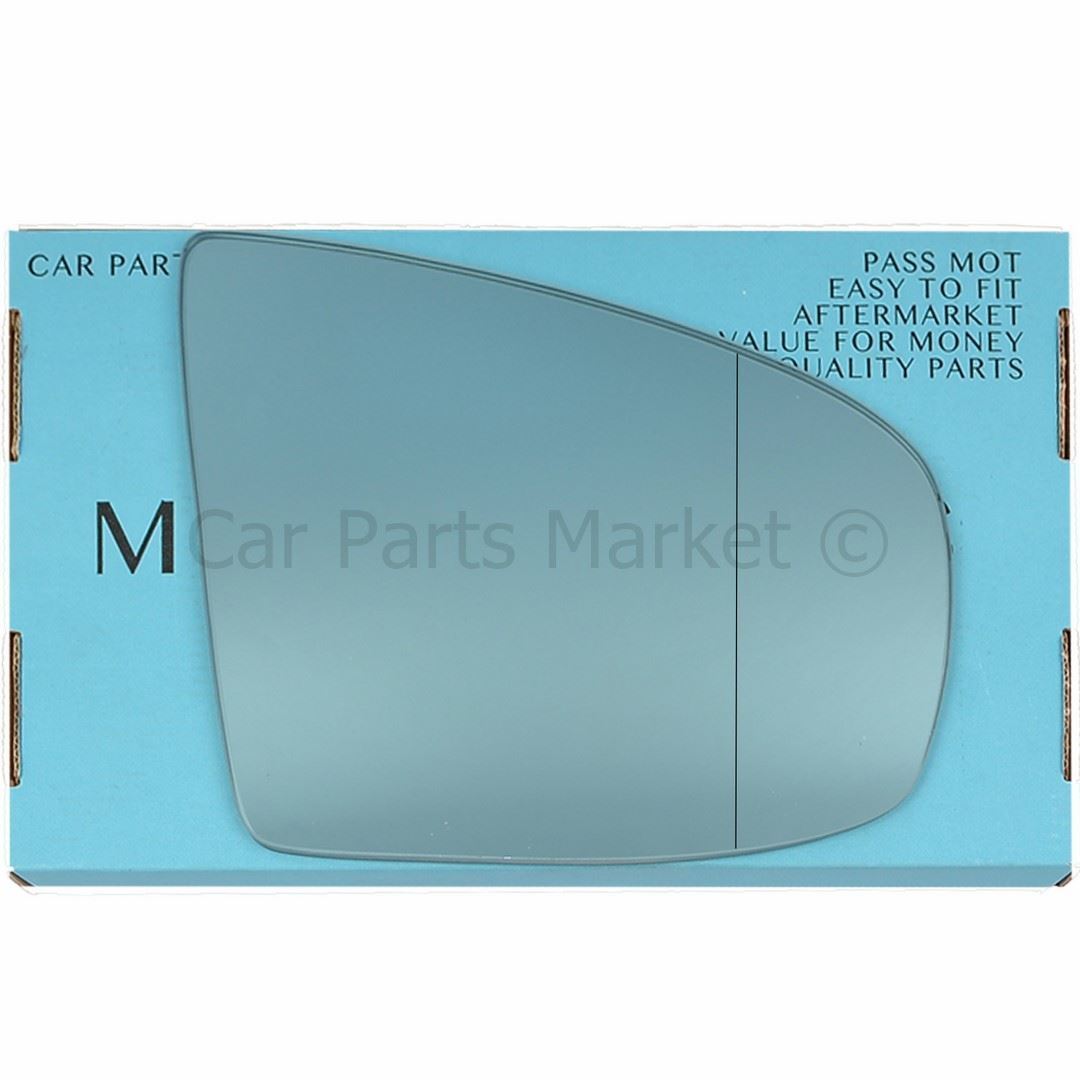 For BMW X5 X6 2007-13 Right Driver Side Aspheric Electric Blue Wing Mirror Glass