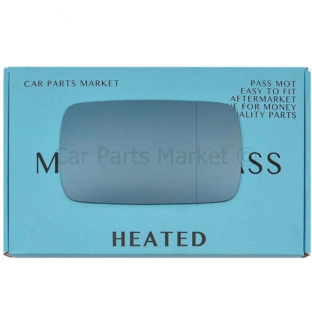 Right Wide Angle blue Mirror Glass For BMW 5 Series 95-03 Heated (Not folding)