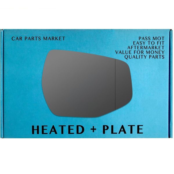 Right Side Wide Angle Wing Mirror Glass For Kia Sportage 22-23 Heated + Plate