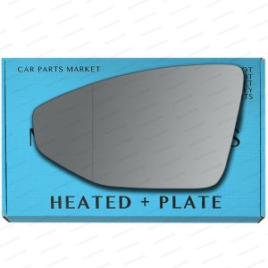Left Passenger Side Wide Angle Mirror Glass For Audi A7 2018-2023 Heated Plate