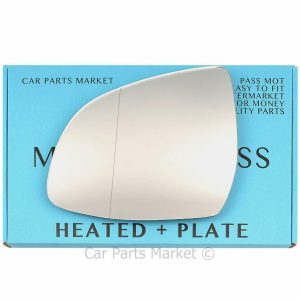 Left Passenger Side wide Angle Mirror Glass For BMW X3 2014-2017 Heated + Plate