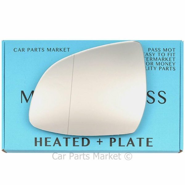 Left Passenger Side wide Angle Mirror Glass For BMW X3 2014-2017 Heated + Plate