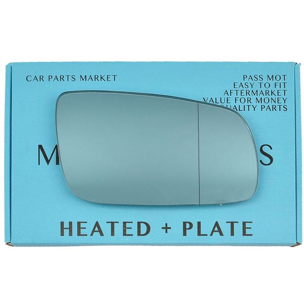 For AUDI A6 94-98 Blue Wide Angle Heated +BP Right Driver Side Wing Mirror Glass