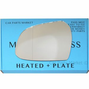 For Hyundai i10 2020-23 Left Side Aspheric Electric Wing Mirror Glass with Plate