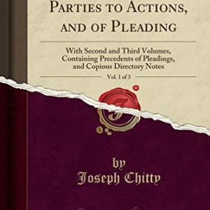 A Treatise on the Parties to Actions..., Chitty, Joseph Paperback Book Pre-Owned English