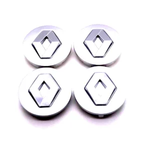 Grey Renault Car Wheel Center Caps Hub Cover 60mm 4 PCS For Megane, Laguna, Espace, Scenic, Clio