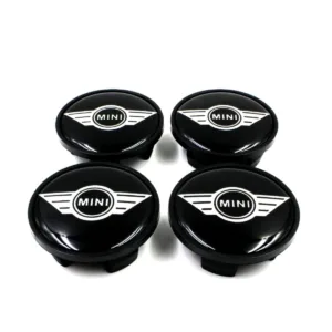 Black/Silver Mini Cooper Wheel Center Caps Hub Badges 54mm 4 PCS For Hardtop Clubman S D E