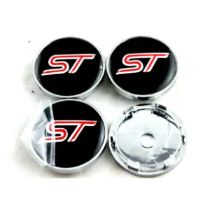 Black/Red/Silver Ford ST Wheel Center Cap Hub Badge 54mm 1 PCS For C-Max Galaxy Focus Mondeo Transit Ka Fiesta Kuga B-Max