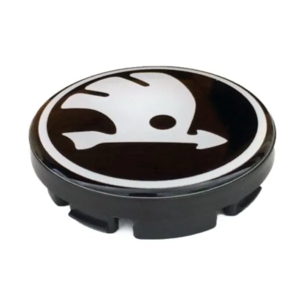 Black/Chrome Skoda Car Wheel Center Caps Hub Cover 60mm 1 PCS For Felicia Octavia Fabia Roomster Superb Yeti Rapid Citigo