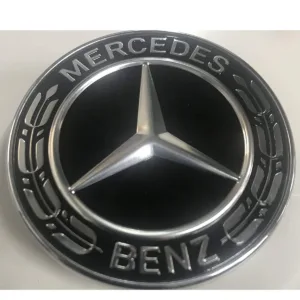 Black/Silver Mercedes Benz Wheel Center Cap Hub Badge 75mm 1 PCS For A B C E S G CLASS CLA CLS SLK ML AMG
