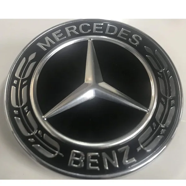 Black/Silver Mercedes Benz Wheel Center Cap Hub Badge 75mm 1 PCS For A B C E S G CLASS CLA CLS SLK ML AMG