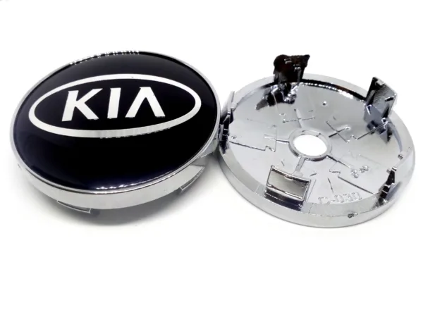 Black Kia Car Wheel Center Caps Hub Cover 60mm 1 PCS For Picanto, Rio, Forte, EV, Soul, Ceed