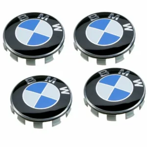 BMW Blue Wheel Center Cap Hub Badge 68mm 4 PCS For 13 5 7 Series, X6, M3, Z4, E46, E90
