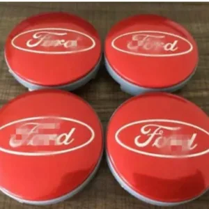 Ford Red Wheel Center Caps Hub Badges Emblem 54mm 4PCS