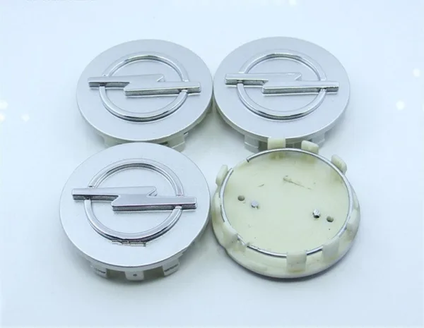 Opel Silver Wheel Center Caps Hub Badges Emblem 58mm 4PCS