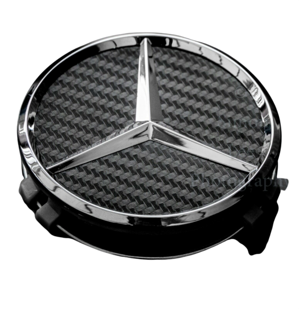 Mercedes Black Carbon Center Hub Alloy Wheel Cap 75mm 1 PCS