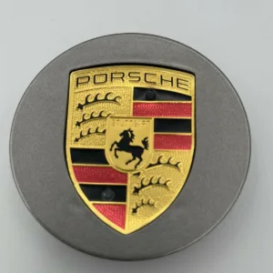 Grey Porsche Wheel Centre Caps Badge Emblem 1pcs