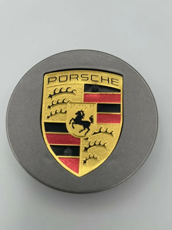 Grey Porsche Wheel Centre Caps Badge Emblem 1pcs