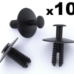 10x 6mm Vauxhall Bumper & Wheel Arch Lining Plastic Body Panel Trim Rivet Clip