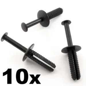 10x BMW 6mm Push Fit Plastic Rivet Pin Clip- Bumpers, Interior Trim Panel Fascia