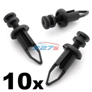 10x 9mm Front & Rear Plastic Bumper Clips- Fits Toyota MR2, Supra & Celica