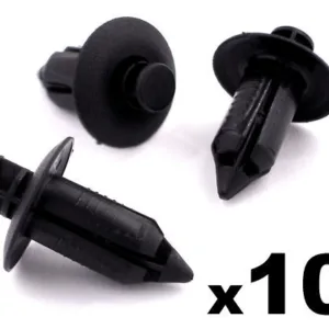 10x 8mm Hole Plastic Rivet Push Fit Panel Trim Clips