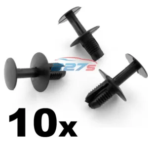 10x 8mm Mercedes Plastic Rivets- Bumper Clips, Panels, Side Skirts, Arch Linings