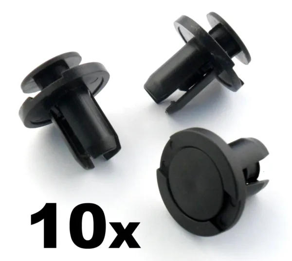 10x 10mm Push Fit Honda Bumper, Grille & Engine Under Tray Trim Panel Clips