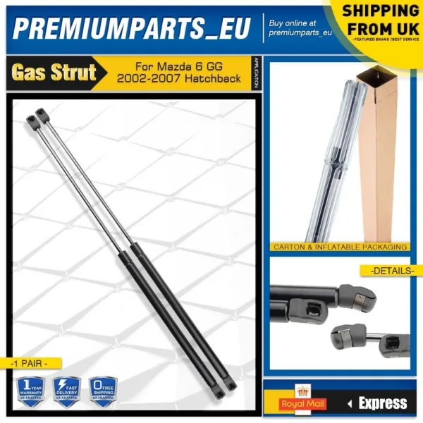 2x Tailgate Rear Boot Gas Struts for Mazda 6 GG 2002-2007 Hatchback GJ6J63620