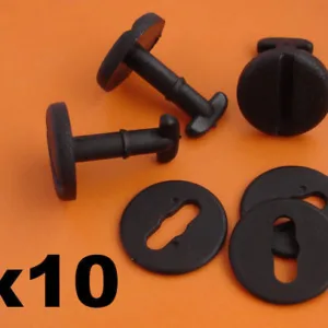 10x BMW Floor Carpet Mat Clips E36 E46 E38 E39 Series- Twist Lock with Washers