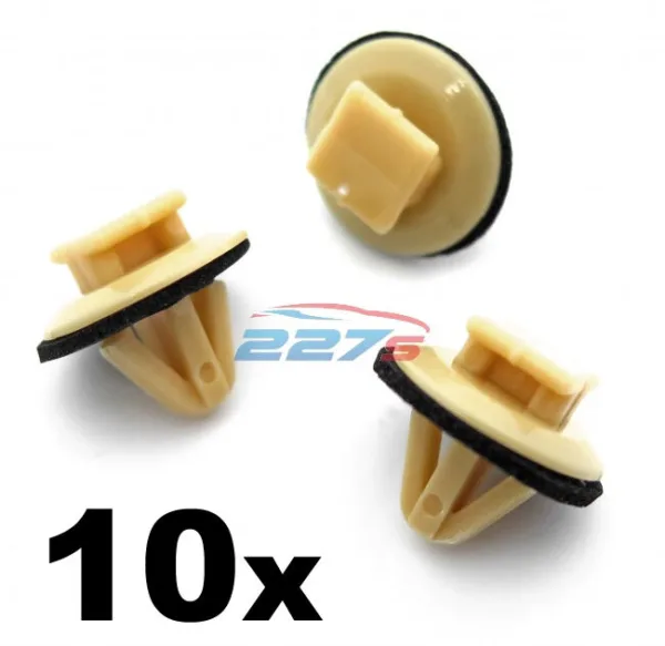 10x Boot Lid / Trunk Handle Trim Cover Clips, Toyota & Lexus, 90467-10077