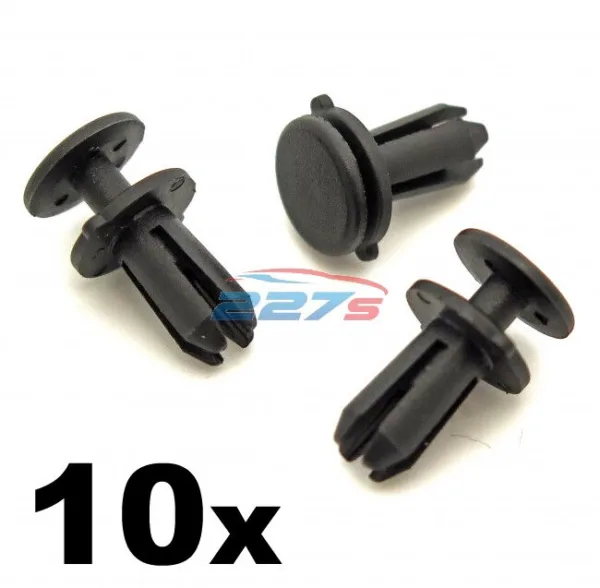 10x Audi 5mm Plastic Rivets- Trim Clips for Bonnet Seal, Bumper, Spoiler & Dash