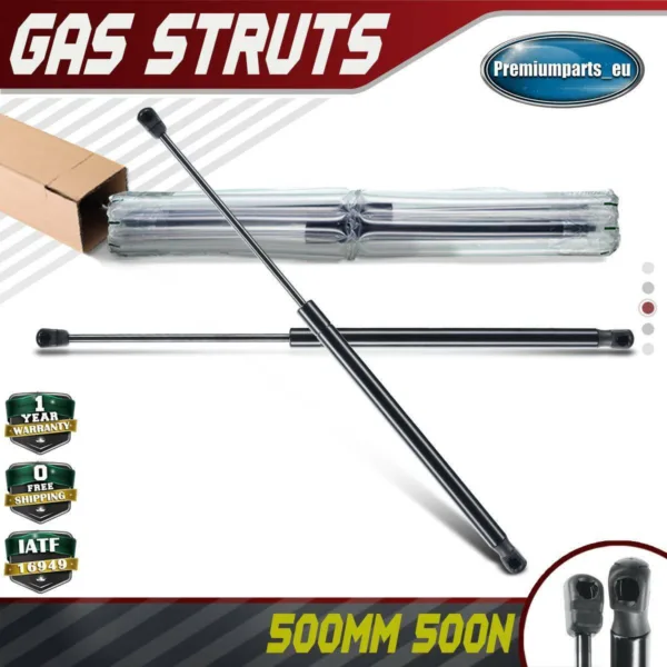 2x Universal Gas Struts for Trailer Box Caravans Camper Canopy 500 MM 500 N