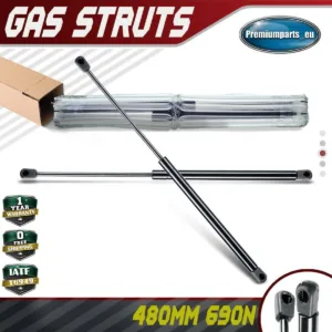 2x Universal Gas Struts for Trailer Box Caravans Camper Canopy 480 MM 690 N