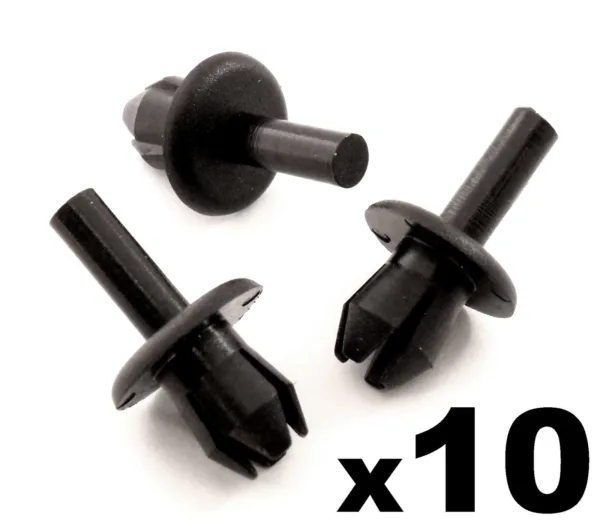 10x Audi Bumper, Splash Guard, Sill & Wheel Arch Lining Plastic Rivet Trim Clips