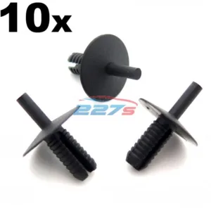 10x 7mm Plastic Trim Clip Rivets for BMW- for Shields, Covers, Trims & Linings