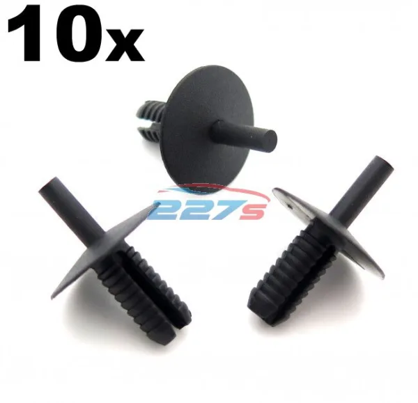 10x 7mm Plastic Trim Clip Rivets for BMW- for Shields, Covers, Trims & Linings