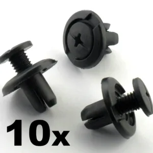 10x 8mm Screw Fit Honda Wheel Arch Lining / Splashguard & Bumper Clips Scrivets