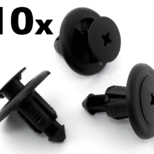 10x 8mm Plastic Rivet Panel Clips for Subaru Bumper, Engine Undertray, Sideskirt