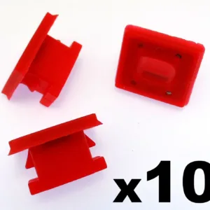 10x BMW Dashboard Trim Strip Grommet. Red Clips for Dash Insert. E46 E83 E65 E66