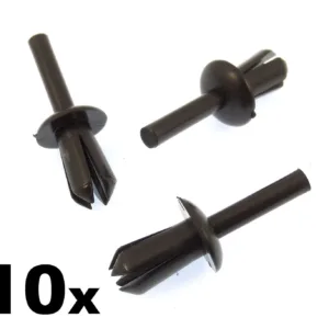 10x BMW 5mm Plastic Rivet Clips for Trims, Wheel Arch Liner / Lining & Moudlings