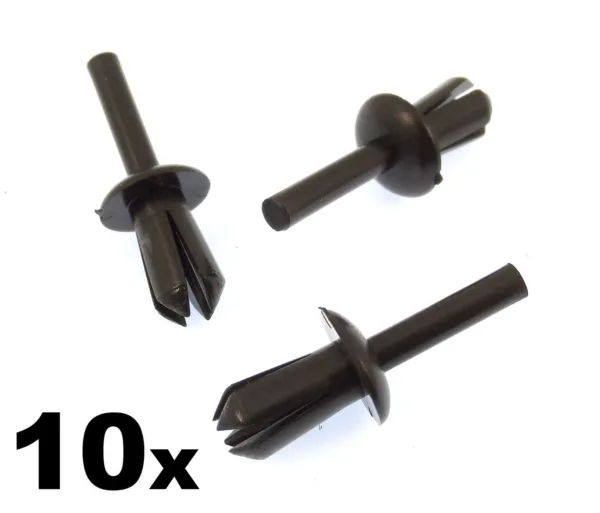 10x BMW 5mm Plastic Rivet Clips for Trims, Wheel Arch Liner / Lining & Moudlings
