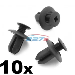 10x 8mm Plastic Trim Clips- Same as Mazda B09251833, Wheel arch & Sill Moulding