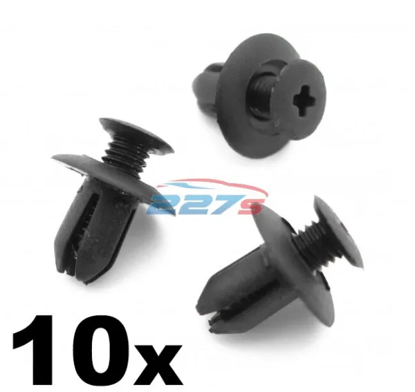 10x 8mm Plastic Trim Clips- Same as Mazda B09251833, Wheel arch & Sill Moulding